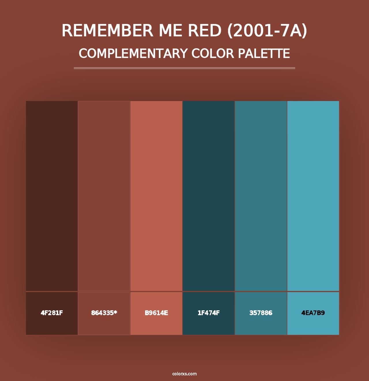 Remember Me Red (2001-7A) - Complementary Color Palette