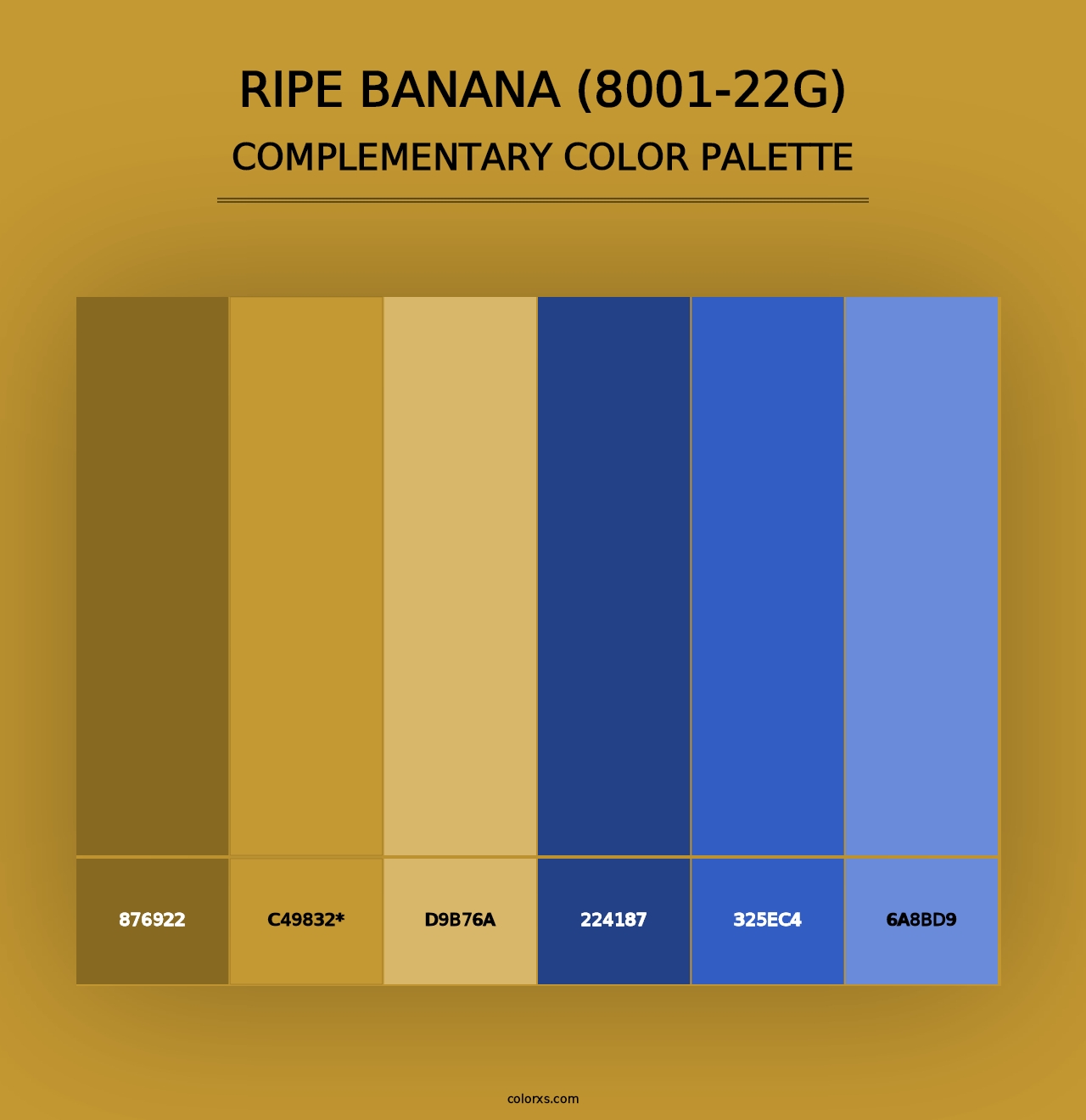 Ripe Banana (8001-22G) - Complementary Color Palette