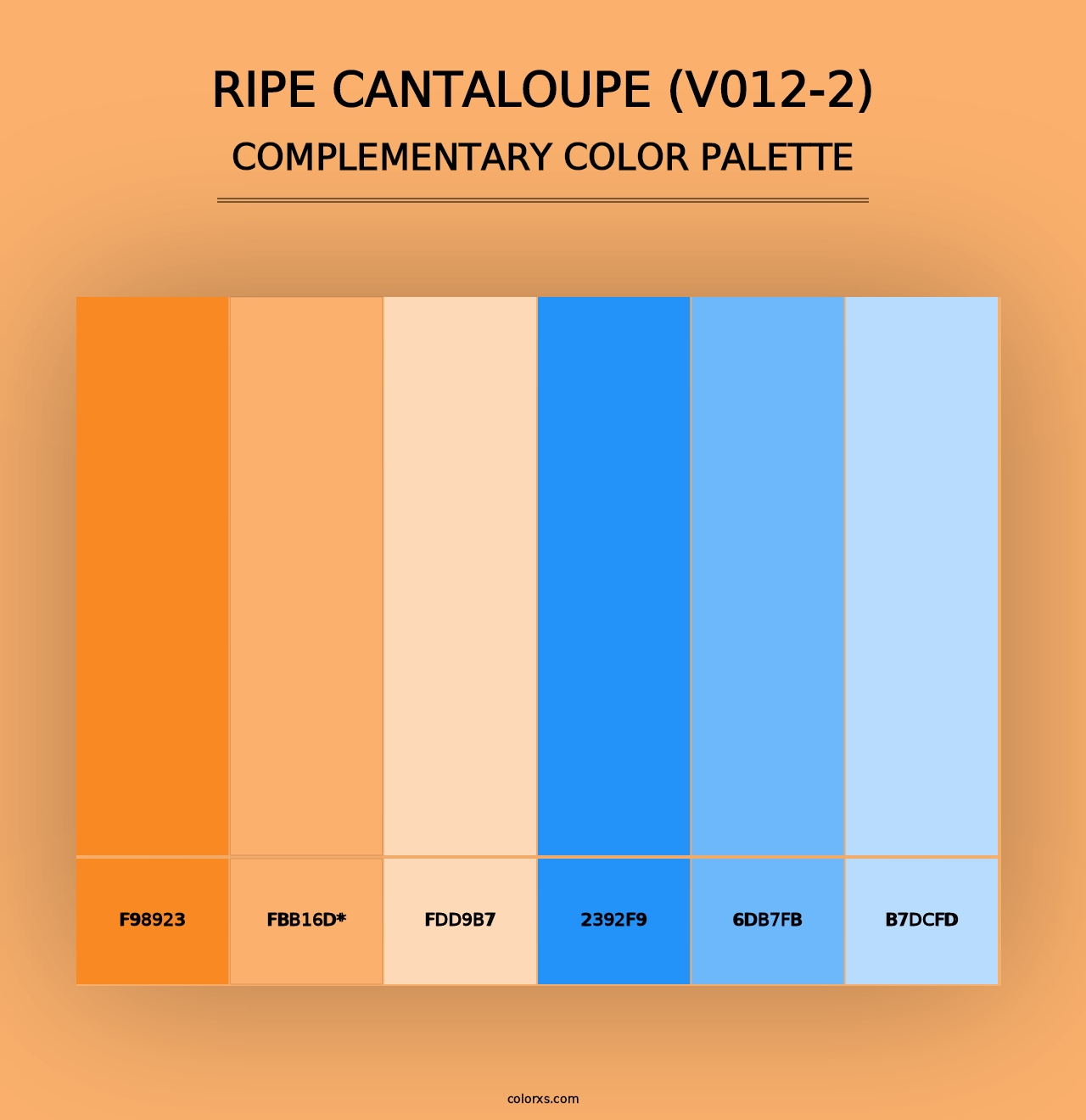 Ripe Cantaloupe (V012-2) - Complementary Color Palette