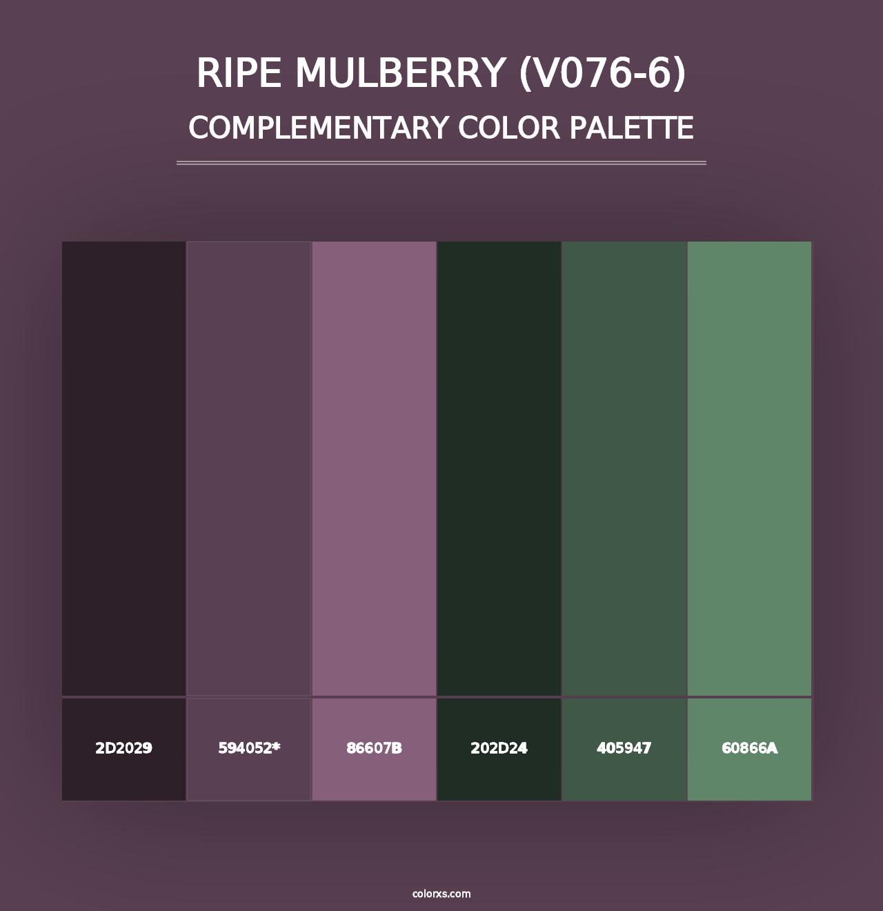 Ripe Mulberry (V076-6) - Complementary Color Palette