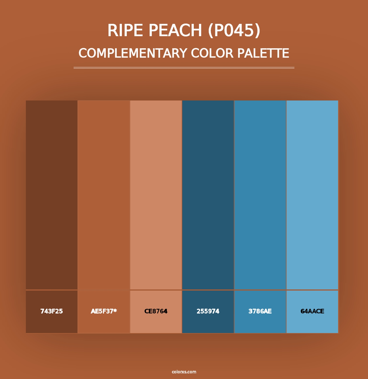 Ripe Peach (P045) - Complementary Color Palette