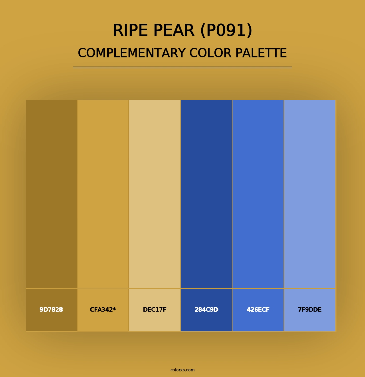 Ripe Pear (P091) - Complementary Color Palette