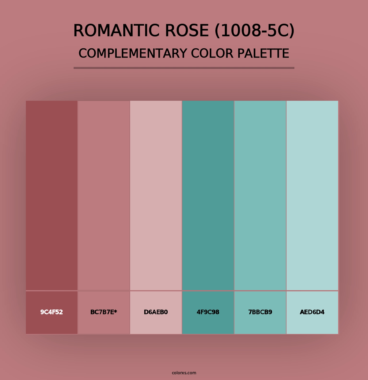 Romantic Rose (1008-5C) - Complementary Color Palette