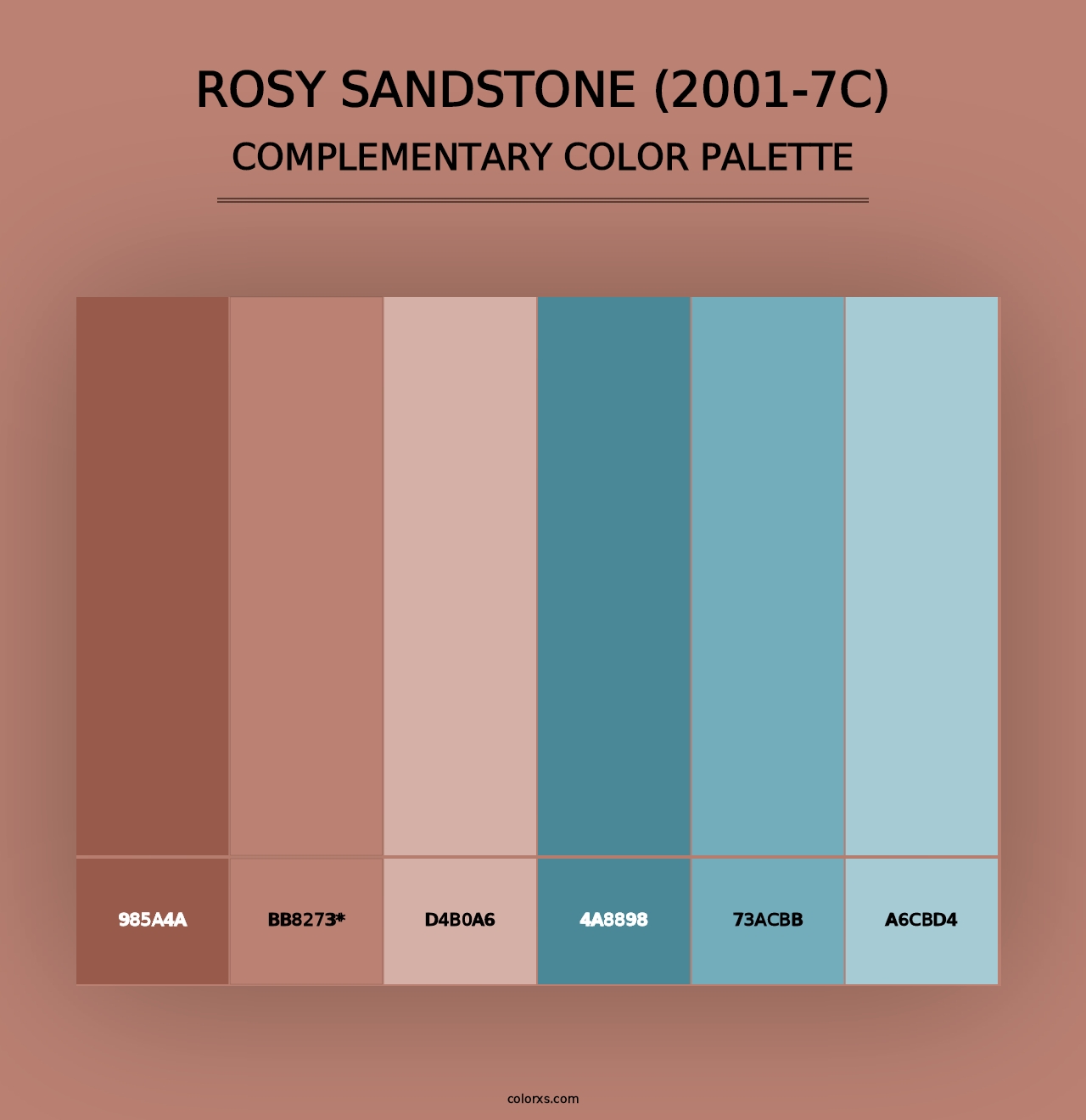 Rosy Sandstone (2001-7C) - Complementary Color Palette