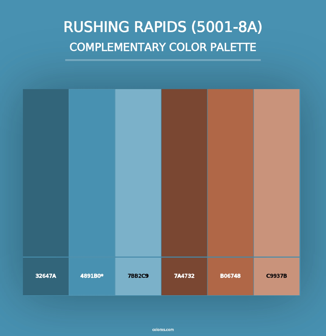 Rushing Rapids (5001-8A) - Complementary Color Palette