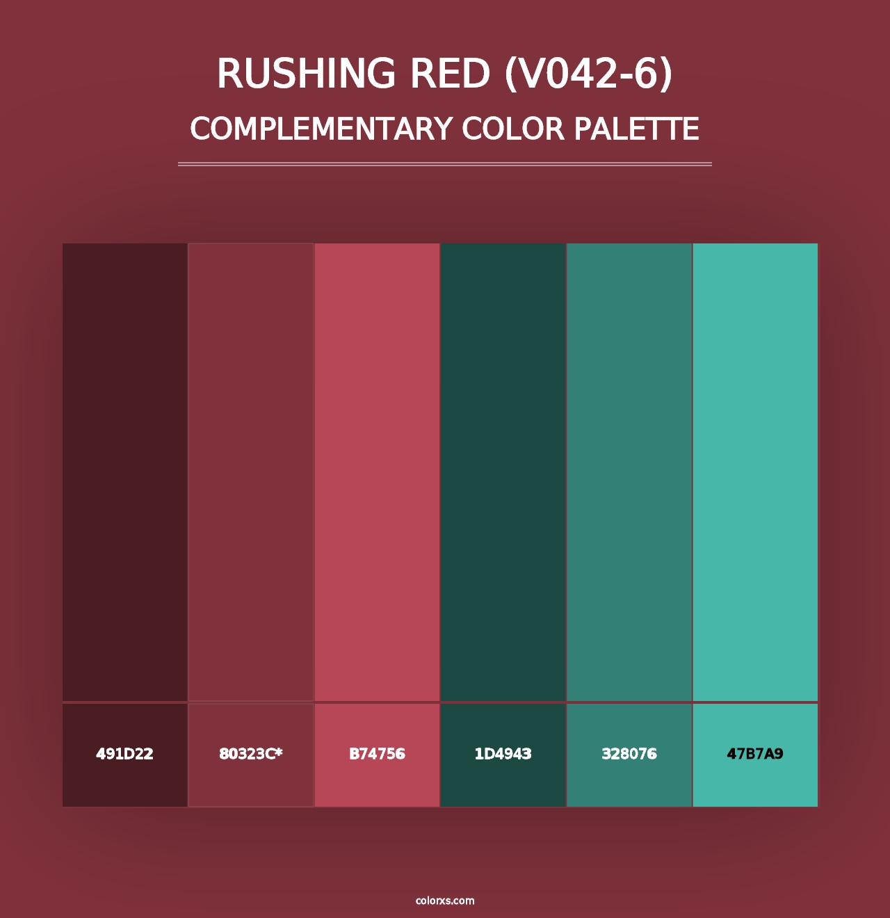 Rushing Red (V042-6) - Complementary Color Palette