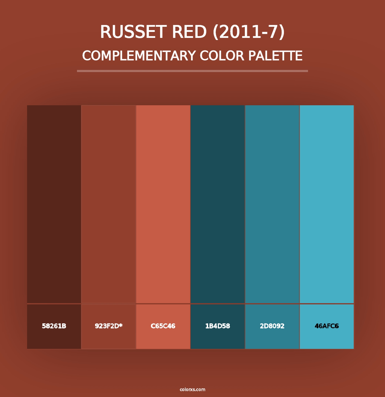 Russet Red (2011-7) - Complementary Color Palette