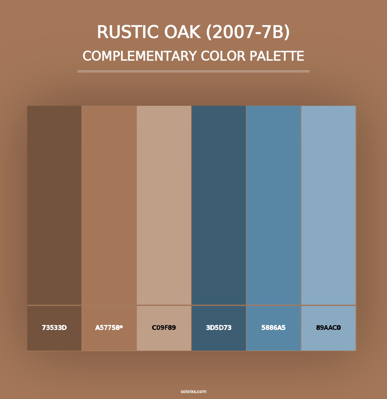 Rustic Oak (2007-7B) - Complementary Color Palette