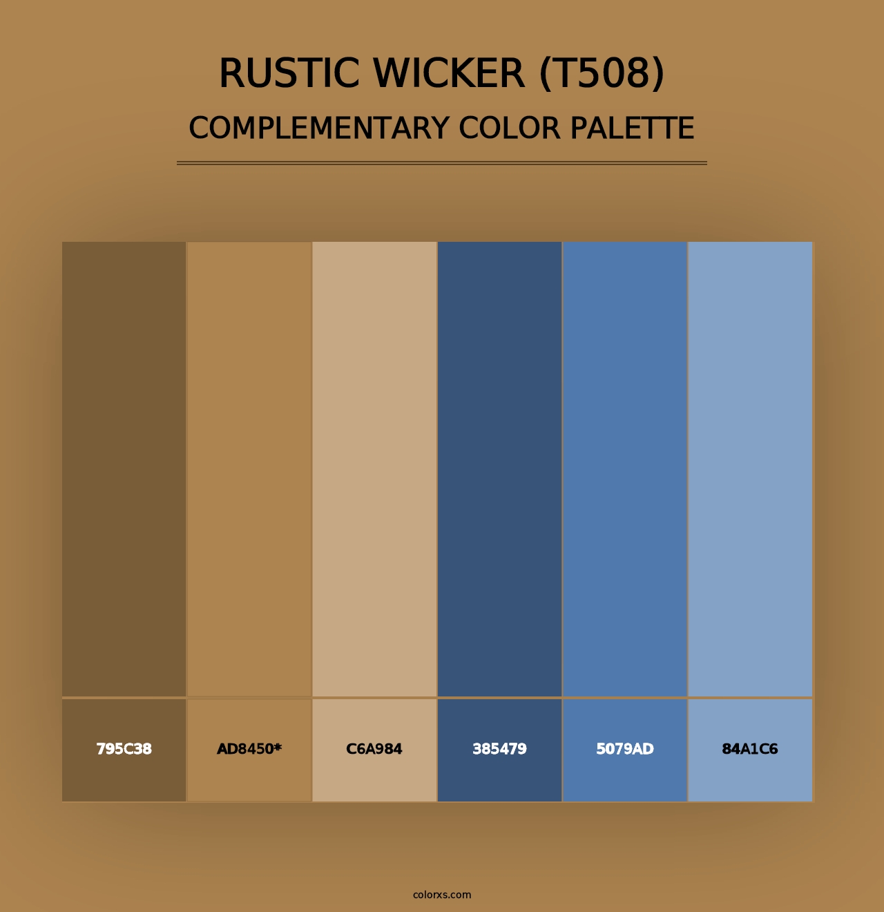 Rustic Wicker (T508) - Complementary Color Palette