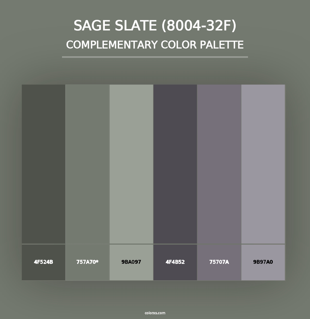 Sage Slate (8004-32F) - Complementary Color Palette