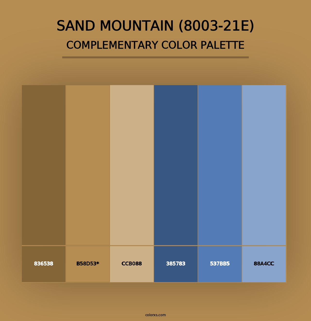 Sand Mountain (8003-21E) - Complementary Color Palette