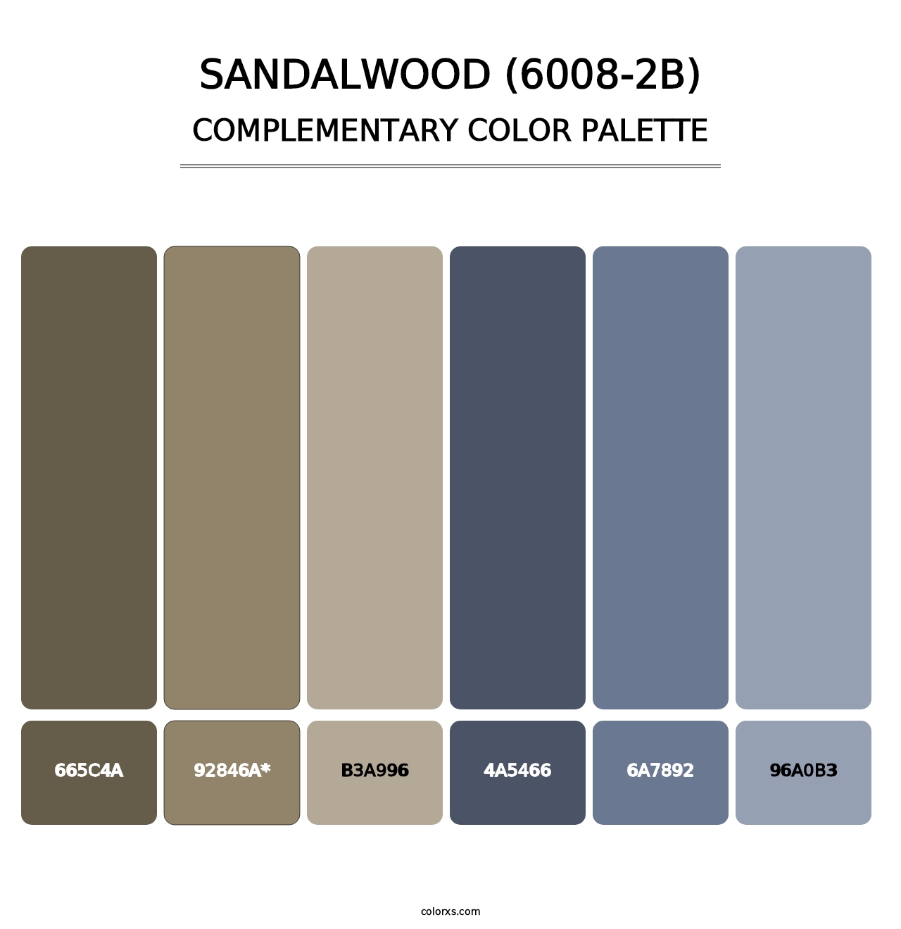 Sandalwood (6008-2B) - Complementary Color Palette