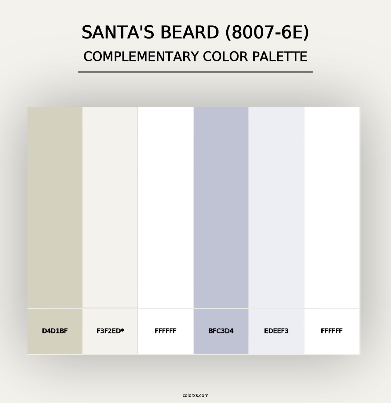 Santa's Beard (8007-6E) - Complementary Color Palette