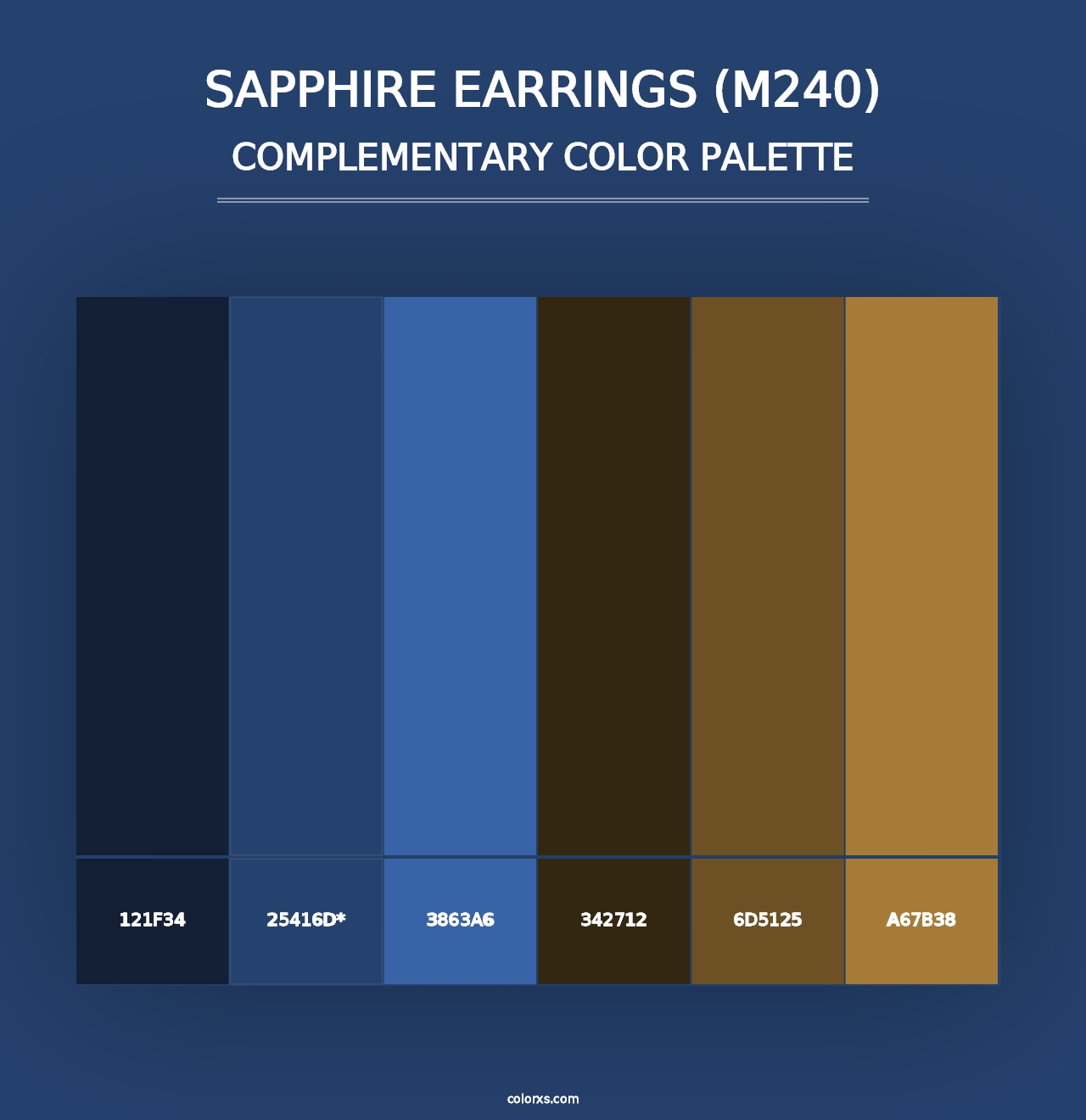 Sapphire Earrings (M240) - Complementary Color Palette