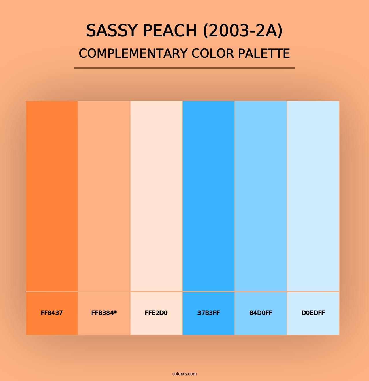 Sassy Peach (2003-2A) - Complementary Color Palette