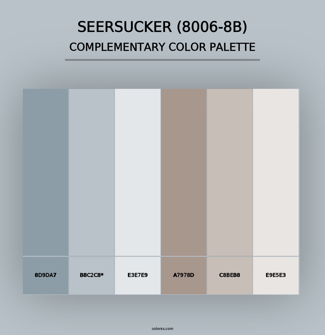 Seersucker (8006-8B) - Complementary Color Palette