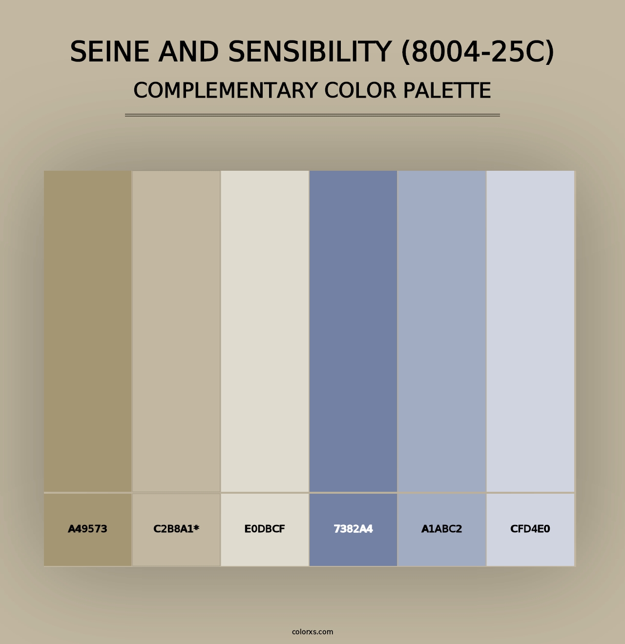 Seine and Sensibility (8004-25C) - Complementary Color Palette