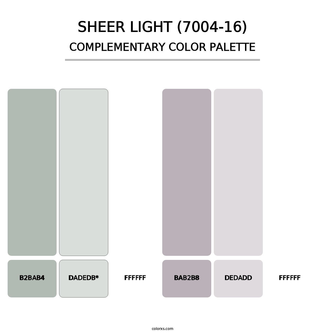 Sheer Light (7004-16) - Complementary Color Palette