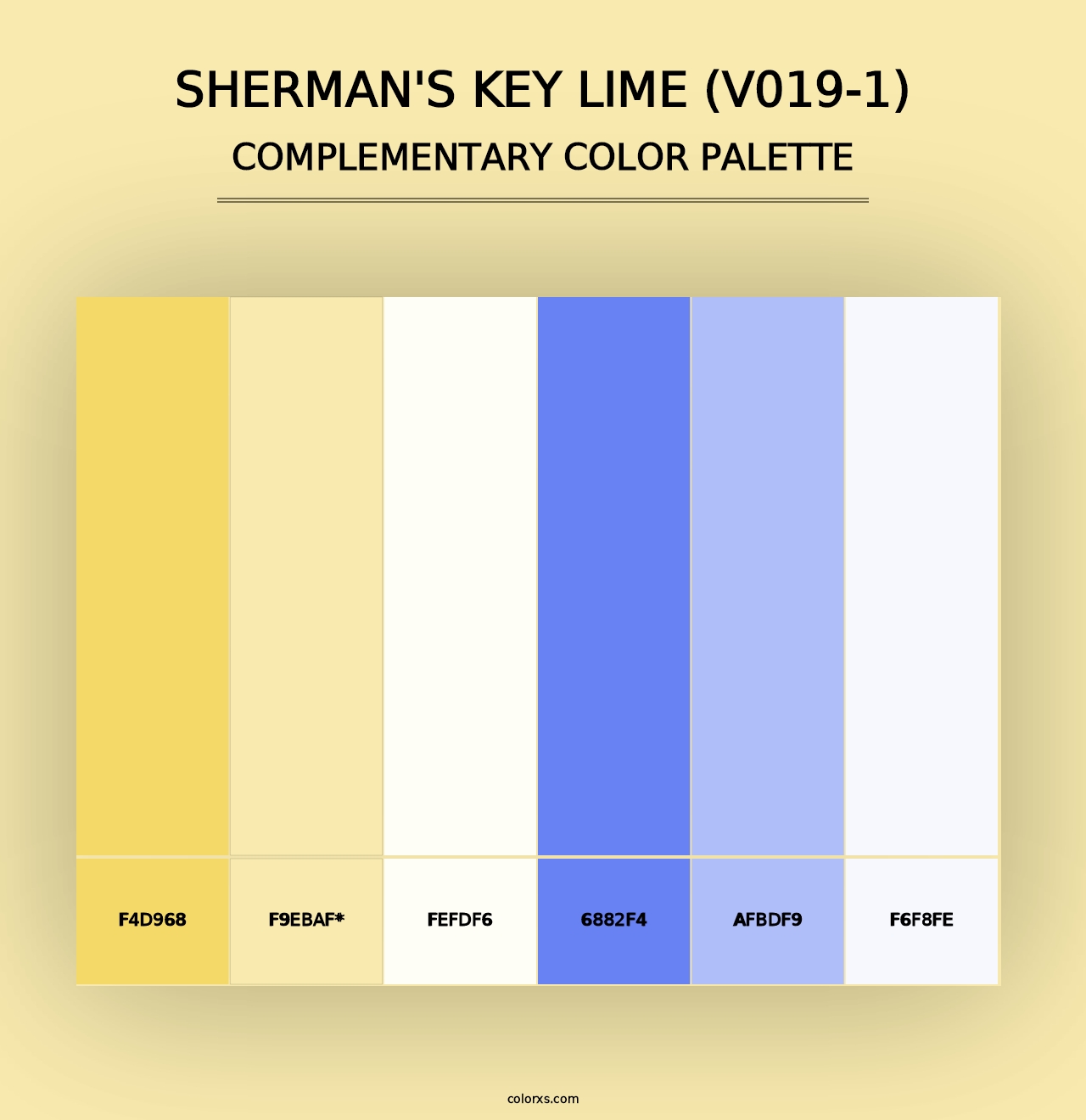 Sherman's Key Lime (V019-1) - Complementary Color Palette