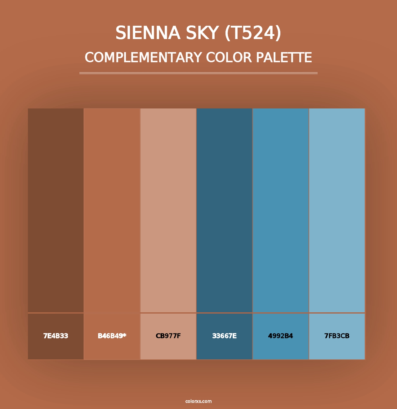 Sienna Sky (T524) - Complementary Color Palette