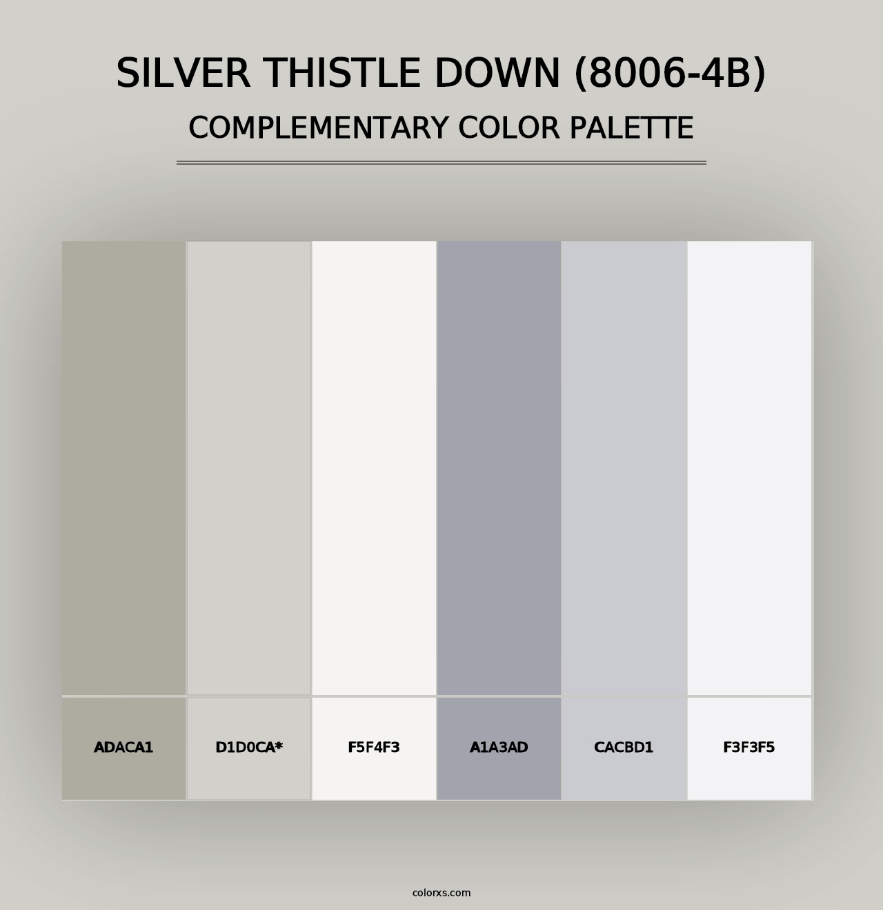 Silver Thistle Down (8006-4B) - Complementary Color Palette