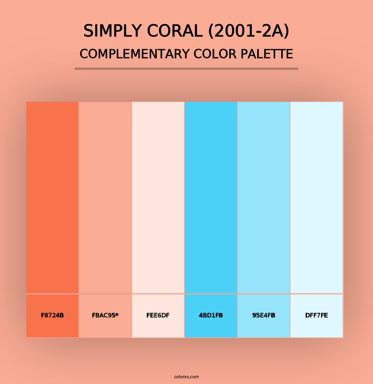 Simply Coral (2001-2A) - Complementary Color Palette