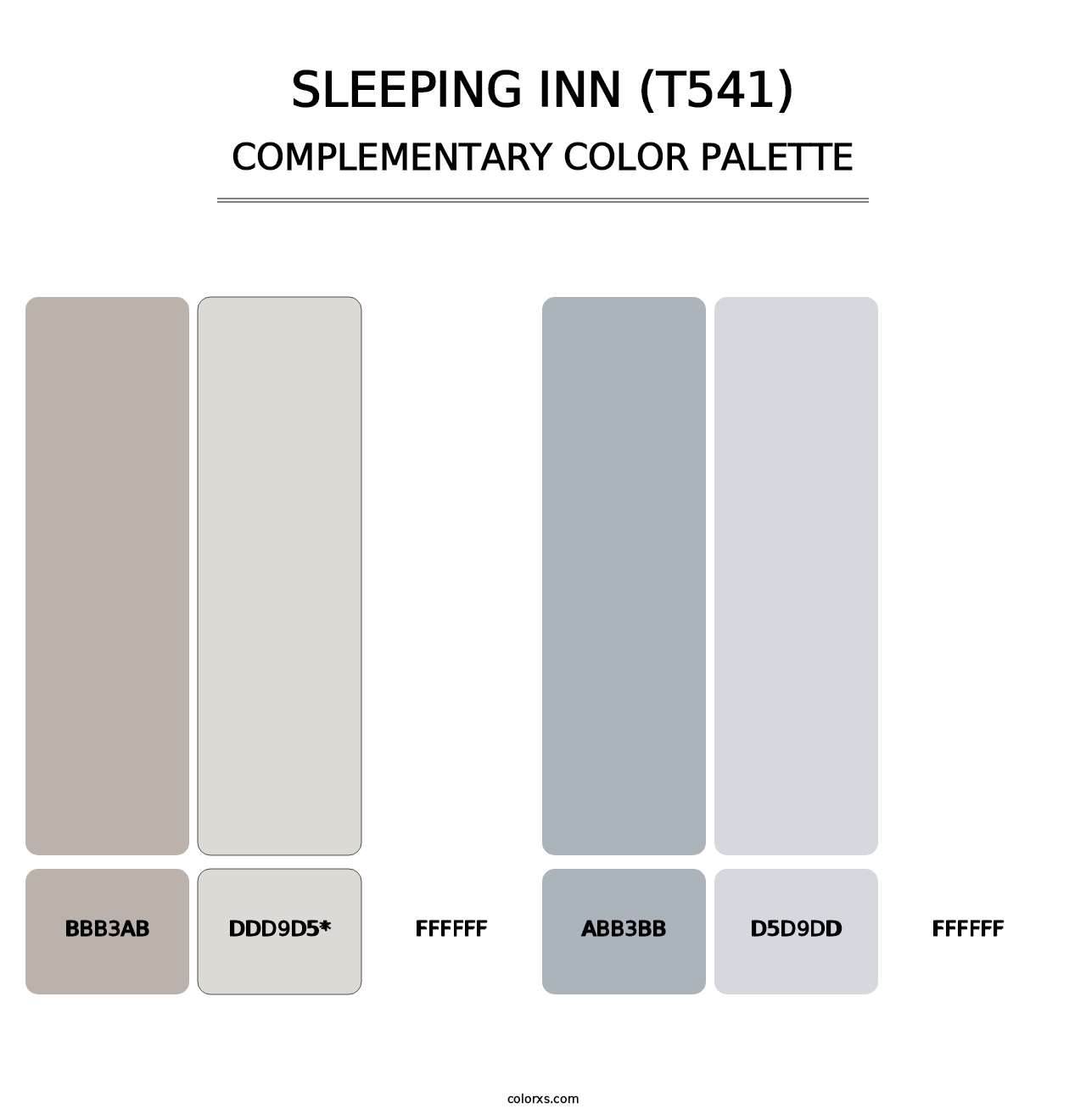 Sleeping Inn (T541) - Complementary Color Palette