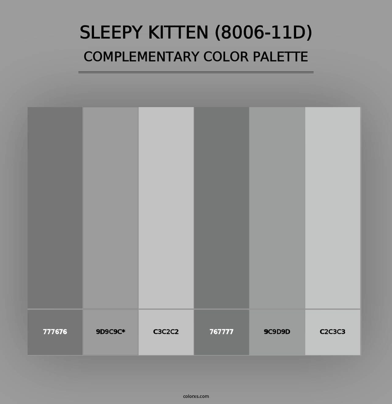 Sleepy Kitten (8006-11D) - Complementary Color Palette