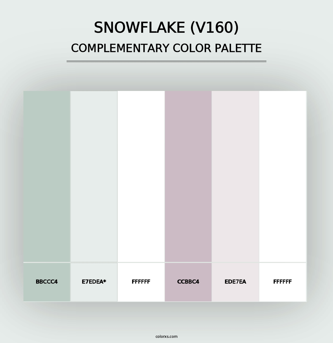 Snowflake (V160) - Complementary Color Palette