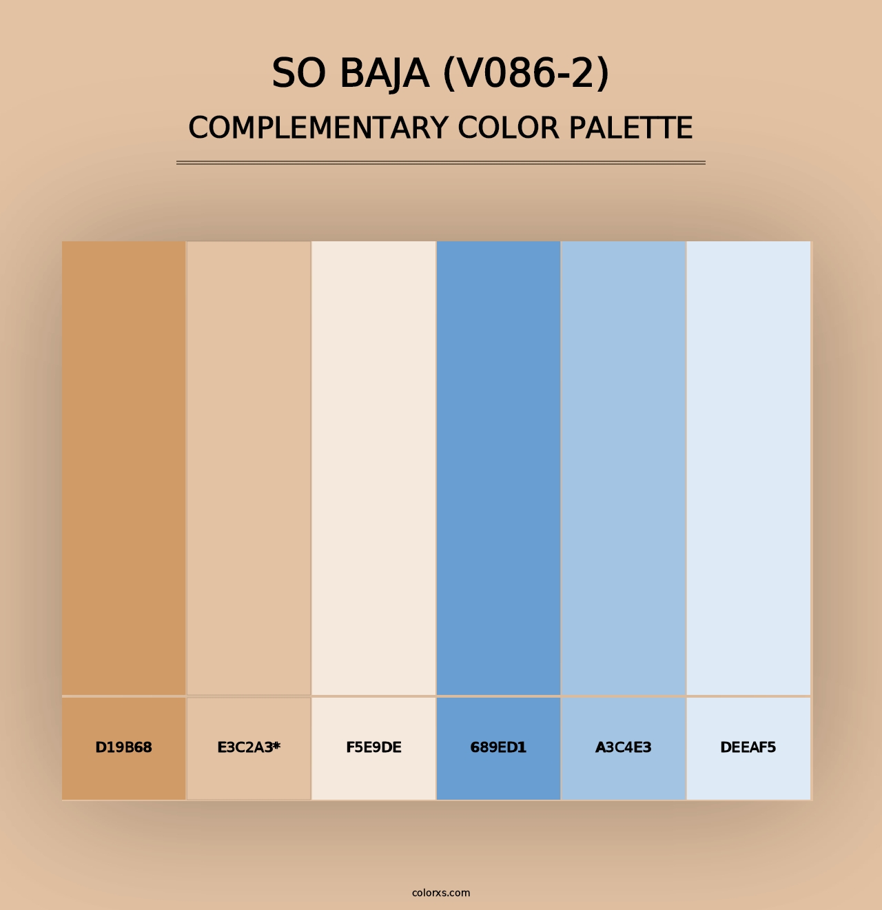 So Baja (V086-2) - Complementary Color Palette