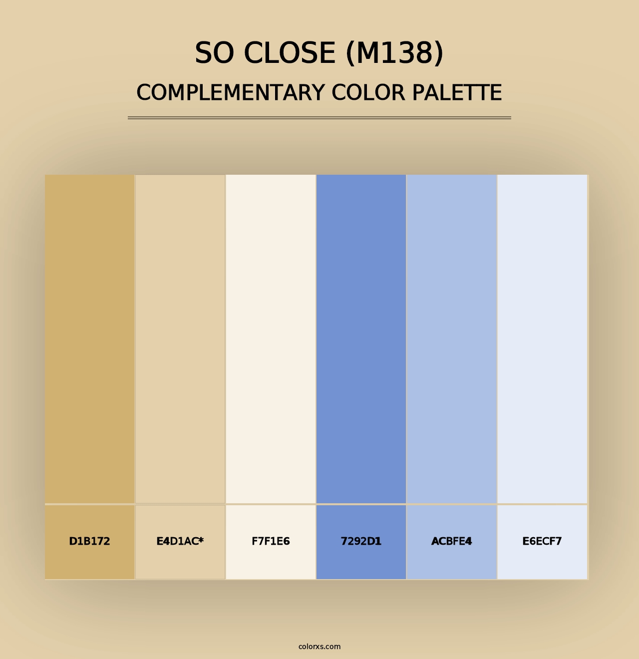 So Close (M138) - Complementary Color Palette