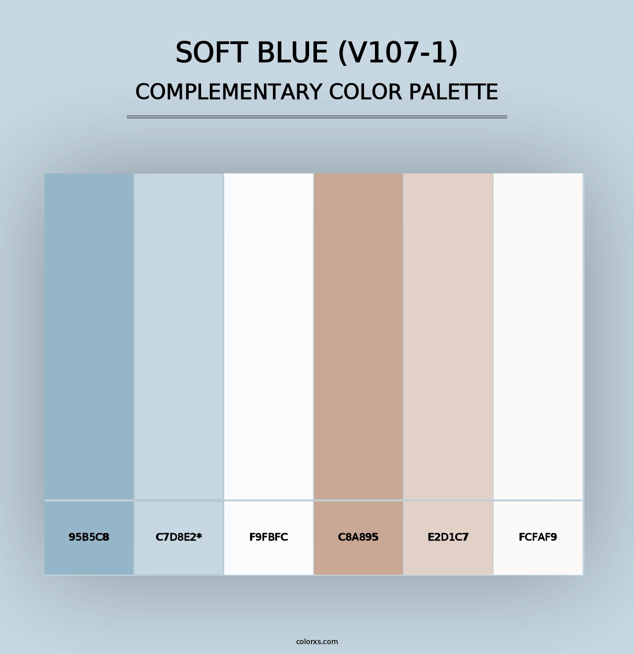 Soft Blue (V107-1) - Complementary Color Palette