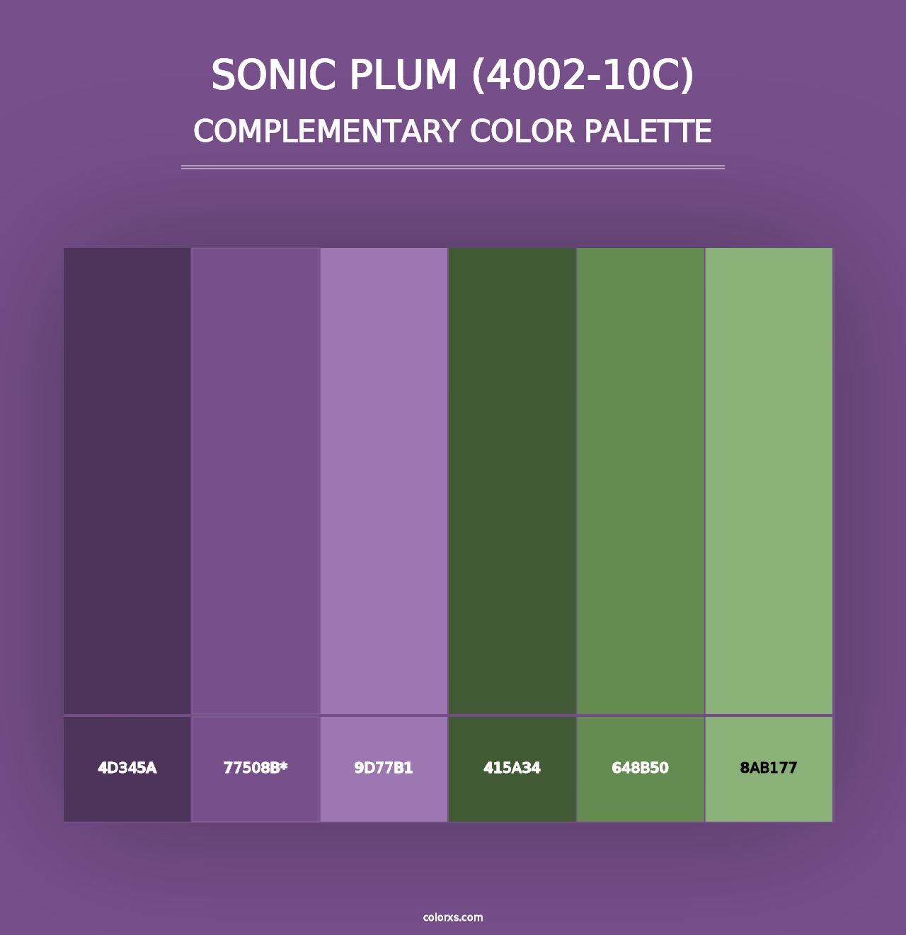 Sonic Plum (4002-10C) - Complementary Color Palette