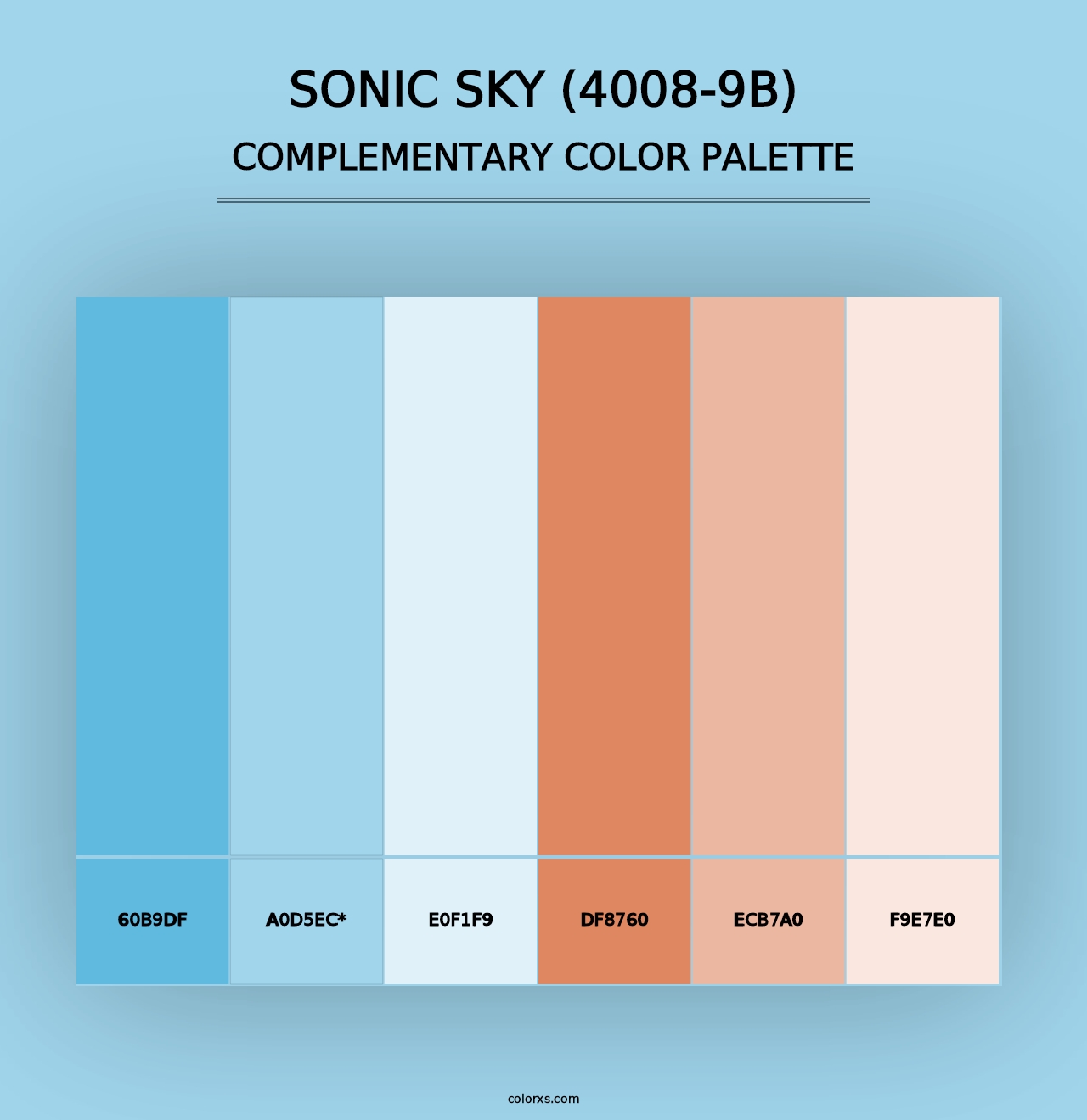 Sonic Sky (4008-9B) - Complementary Color Palette