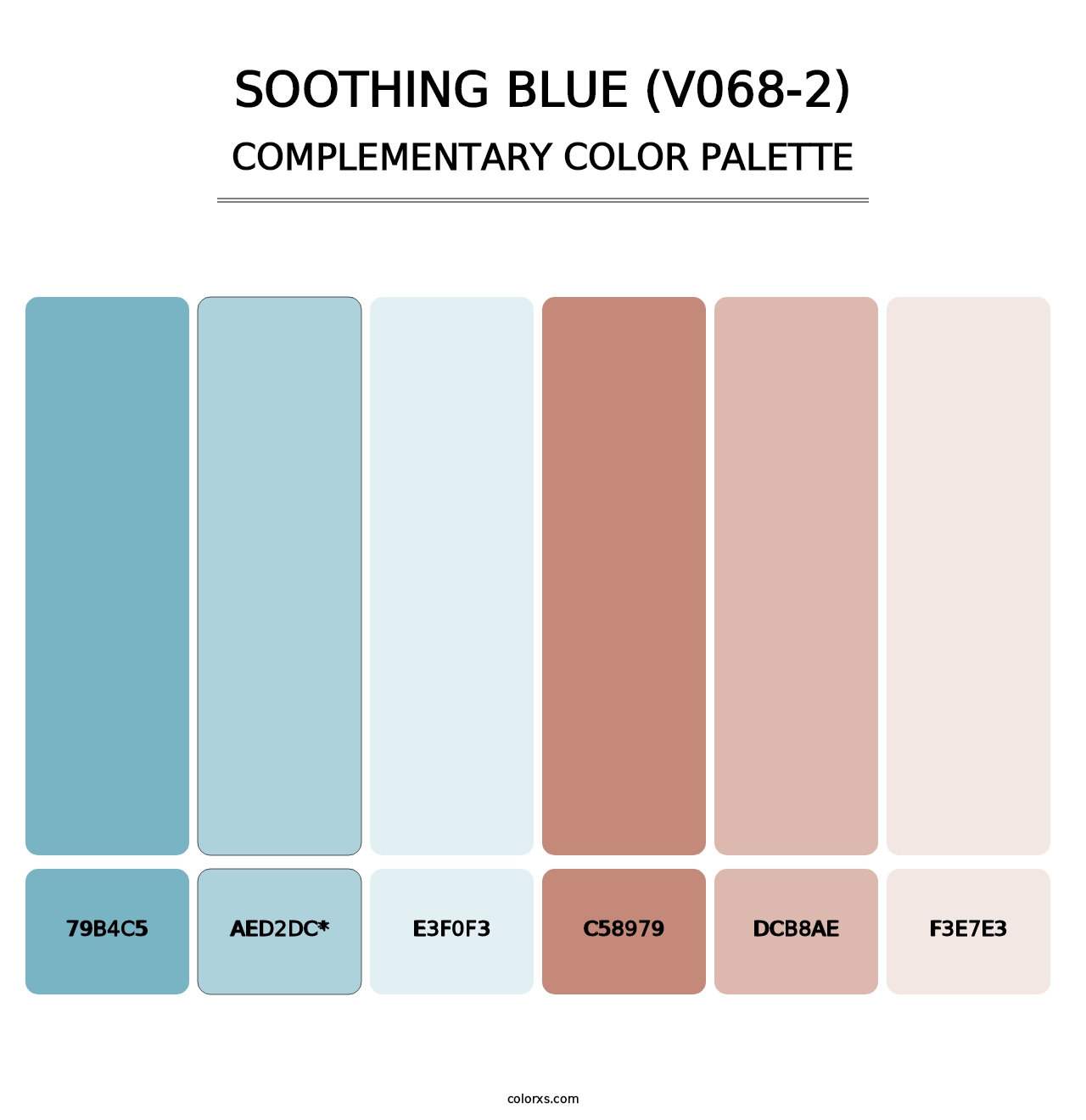 Soothing Blue (V068-2) - Complementary Color Palette