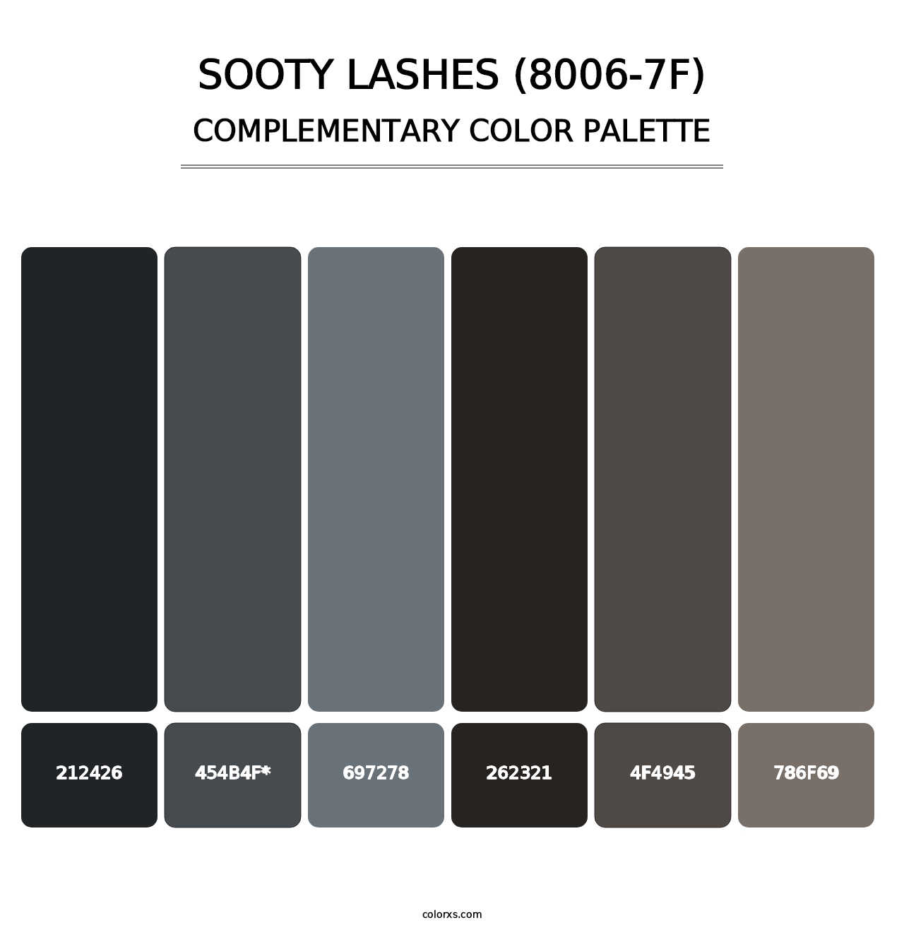 Sooty Lashes (8006-7F) - Complementary Color Palette