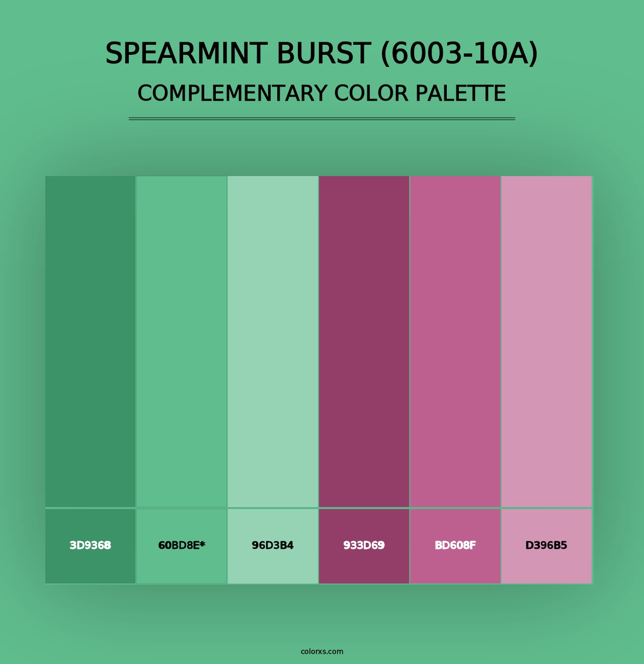 Spearmint Burst (6003-10A) - Complementary Color Palette