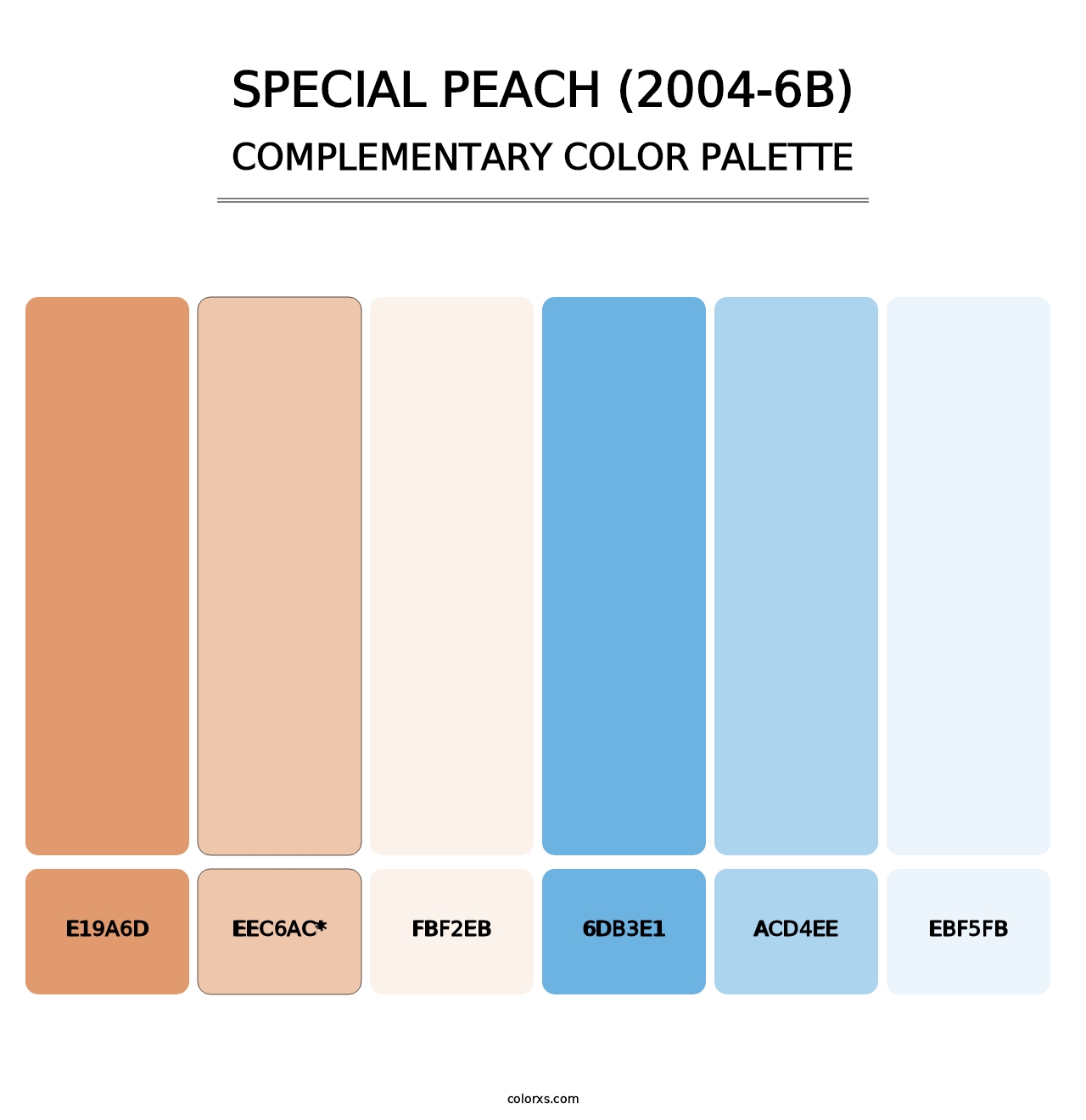 Special Peach (2004-6B) - Complementary Color Palette