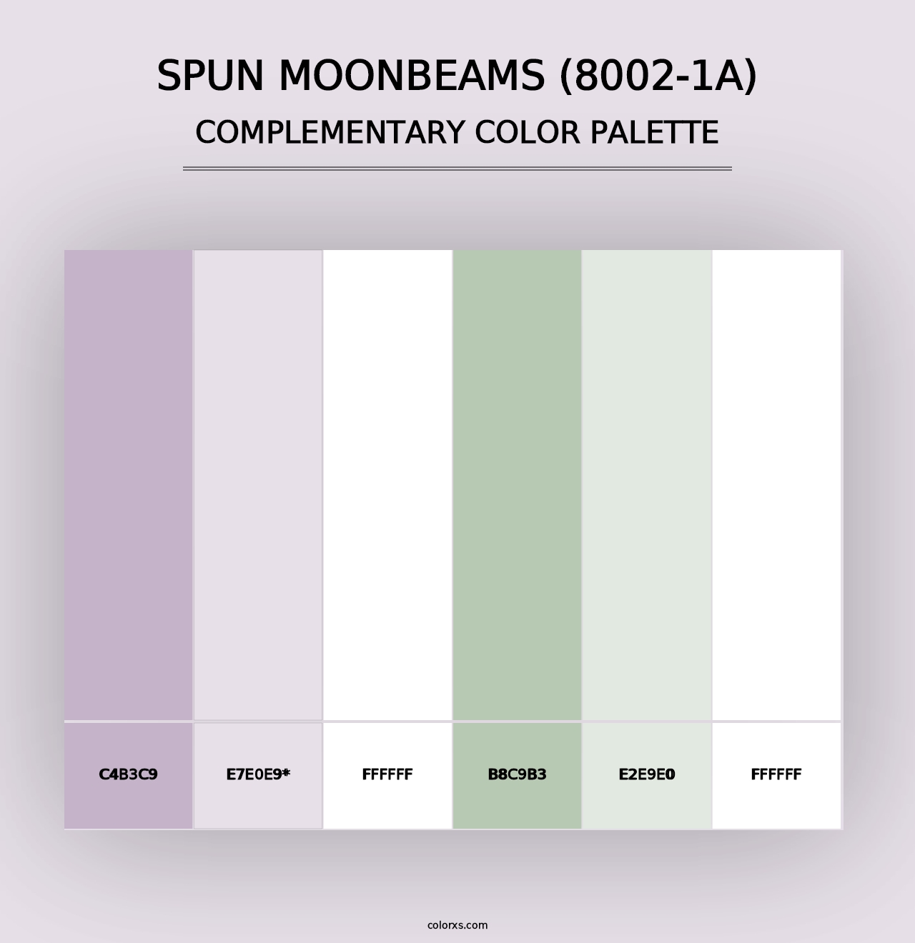 Spun Moonbeams (8002-1A) - Complementary Color Palette