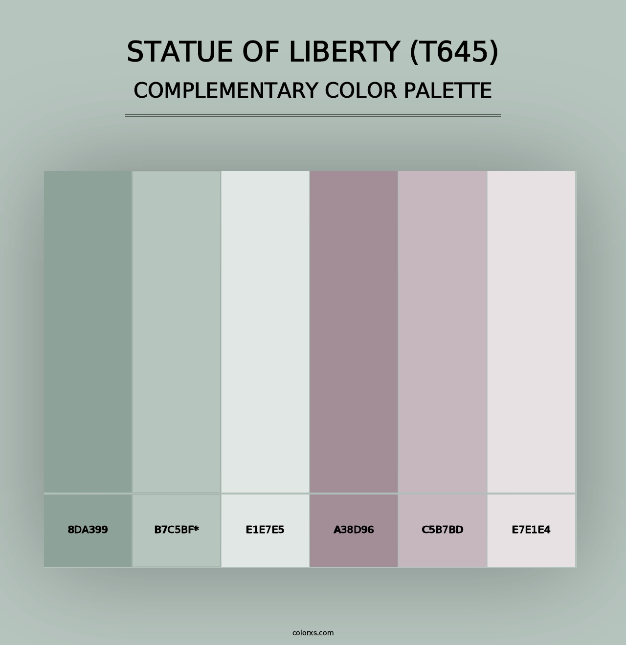 Statue of Liberty (T645) - Complementary Color Palette