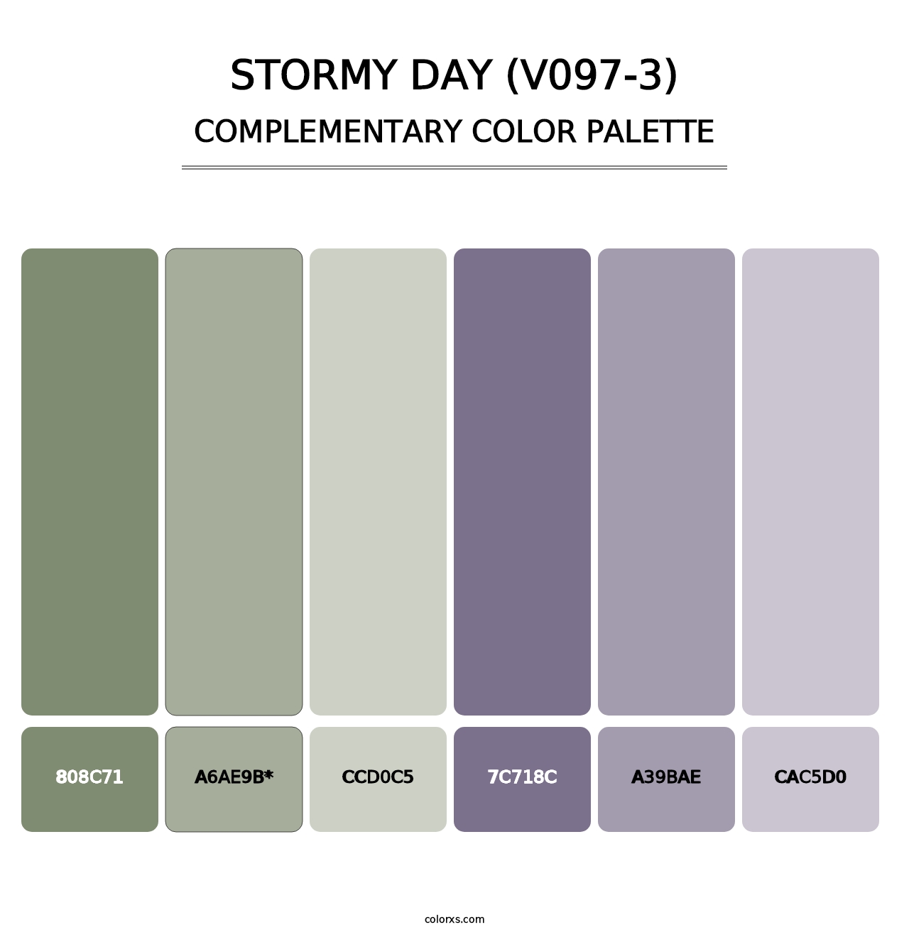 Stormy Day (V097-3) - Complementary Color Palette