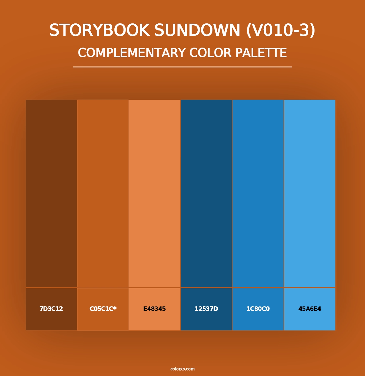 Storybook Sundown (V010-3) - Complementary Color Palette