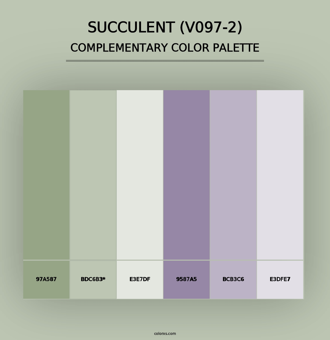 Succulent (V097-2) - Complementary Color Palette