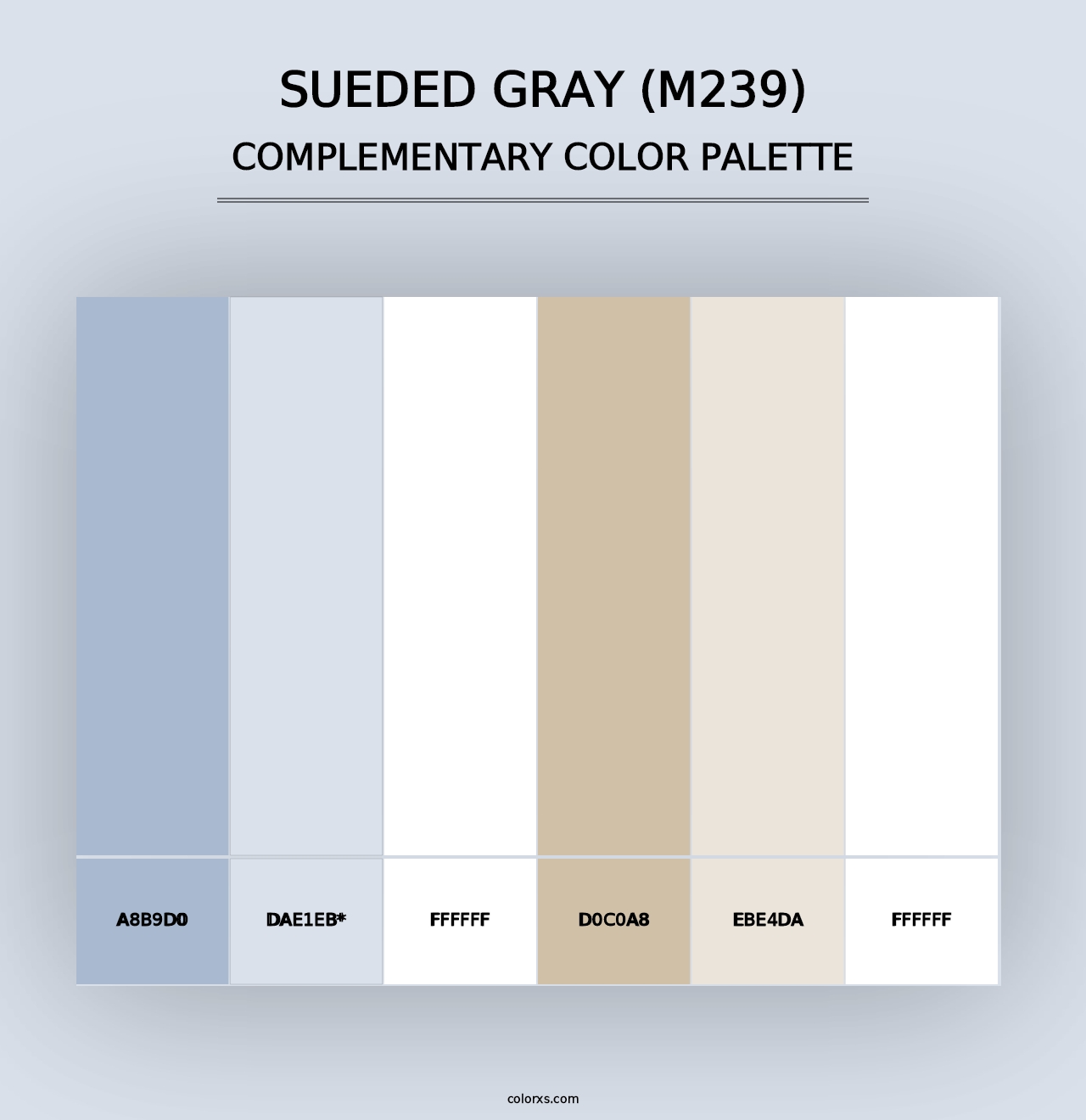 Sueded Gray (M239) - Complementary Color Palette