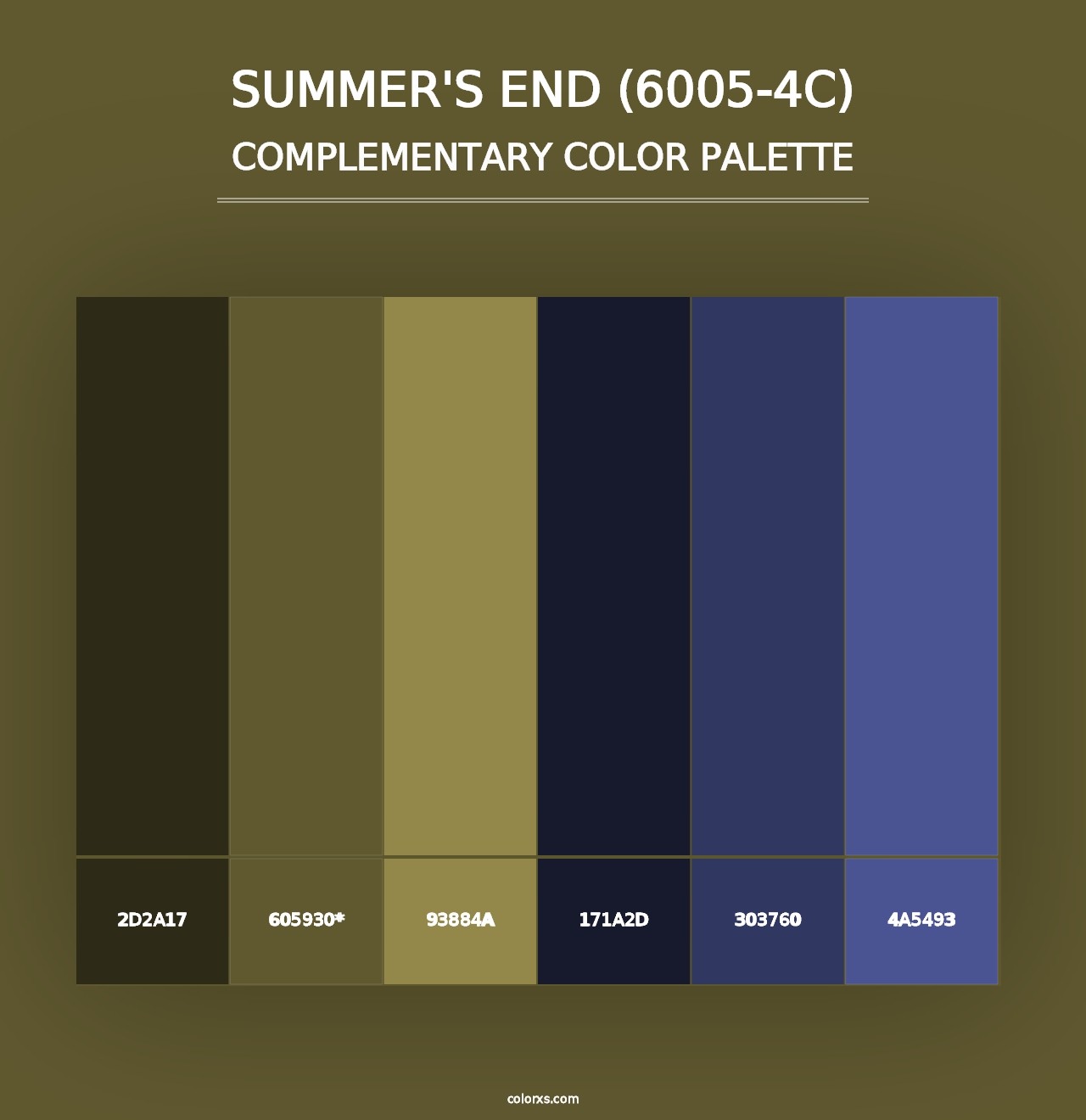 Summer's End (6005-4C) - Complementary Color Palette