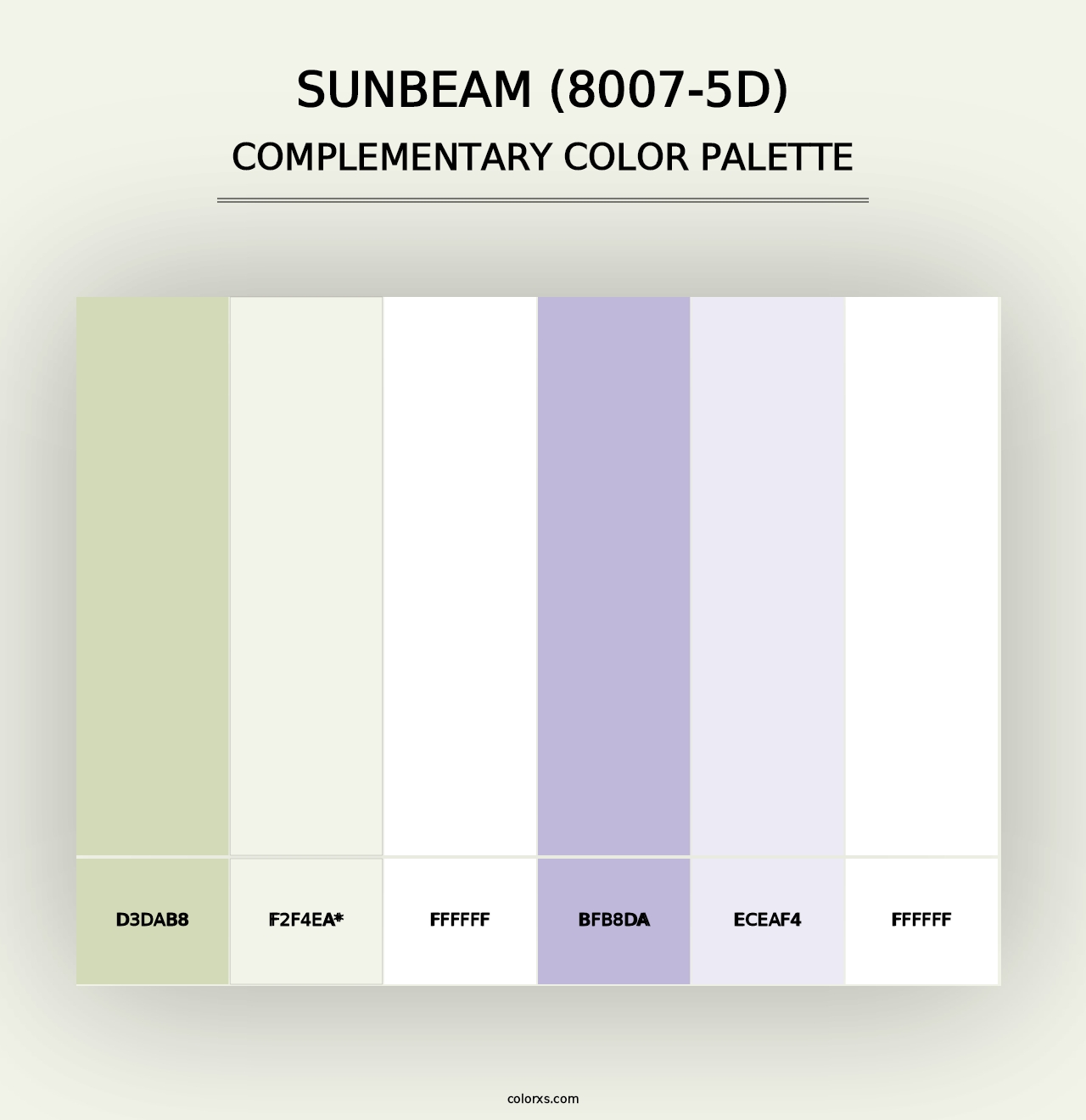 Sunbeam (8007-5D) - Complementary Color Palette