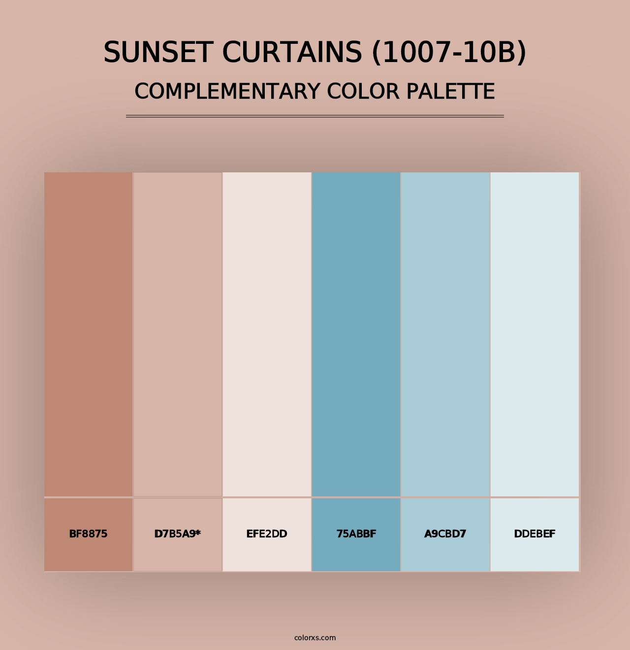 Sunset Curtains (1007-10B) - Complementary Color Palette