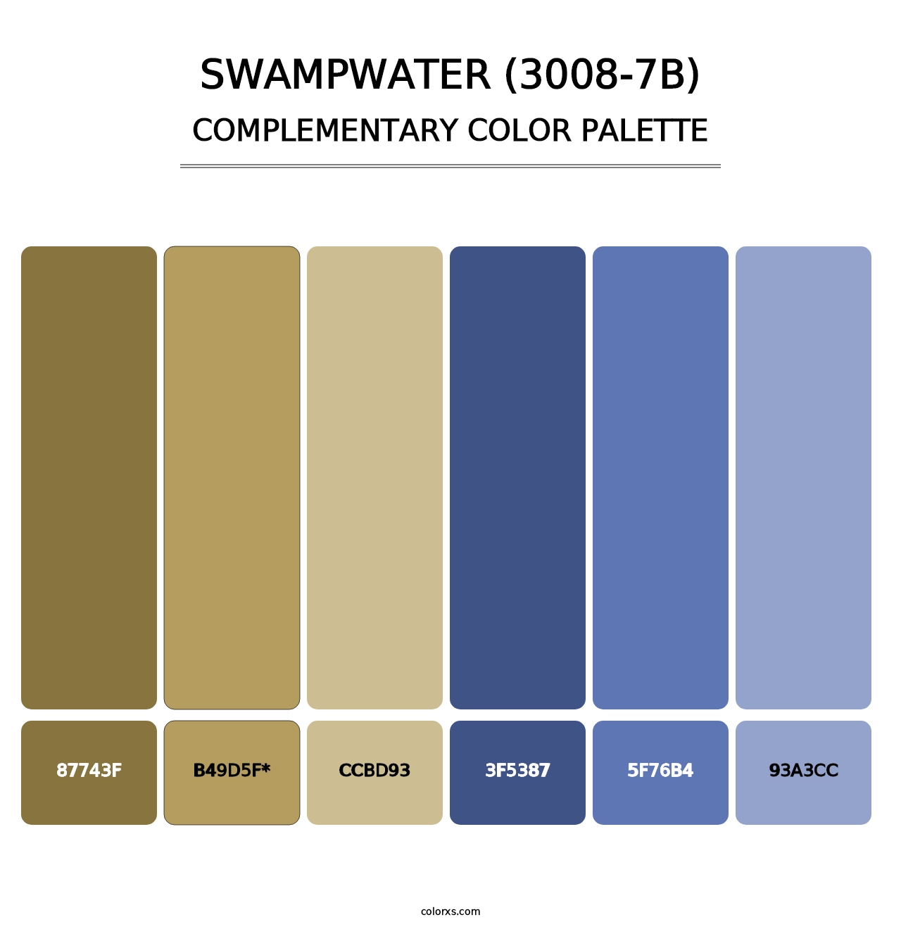 Swampwater (3008-7B) - Complementary Color Palette