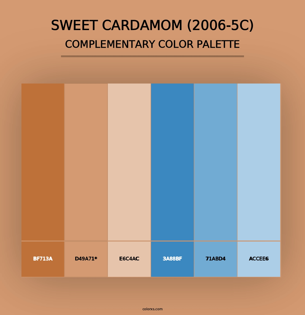 Sweet Cardamom (2006-5C) - Complementary Color Palette