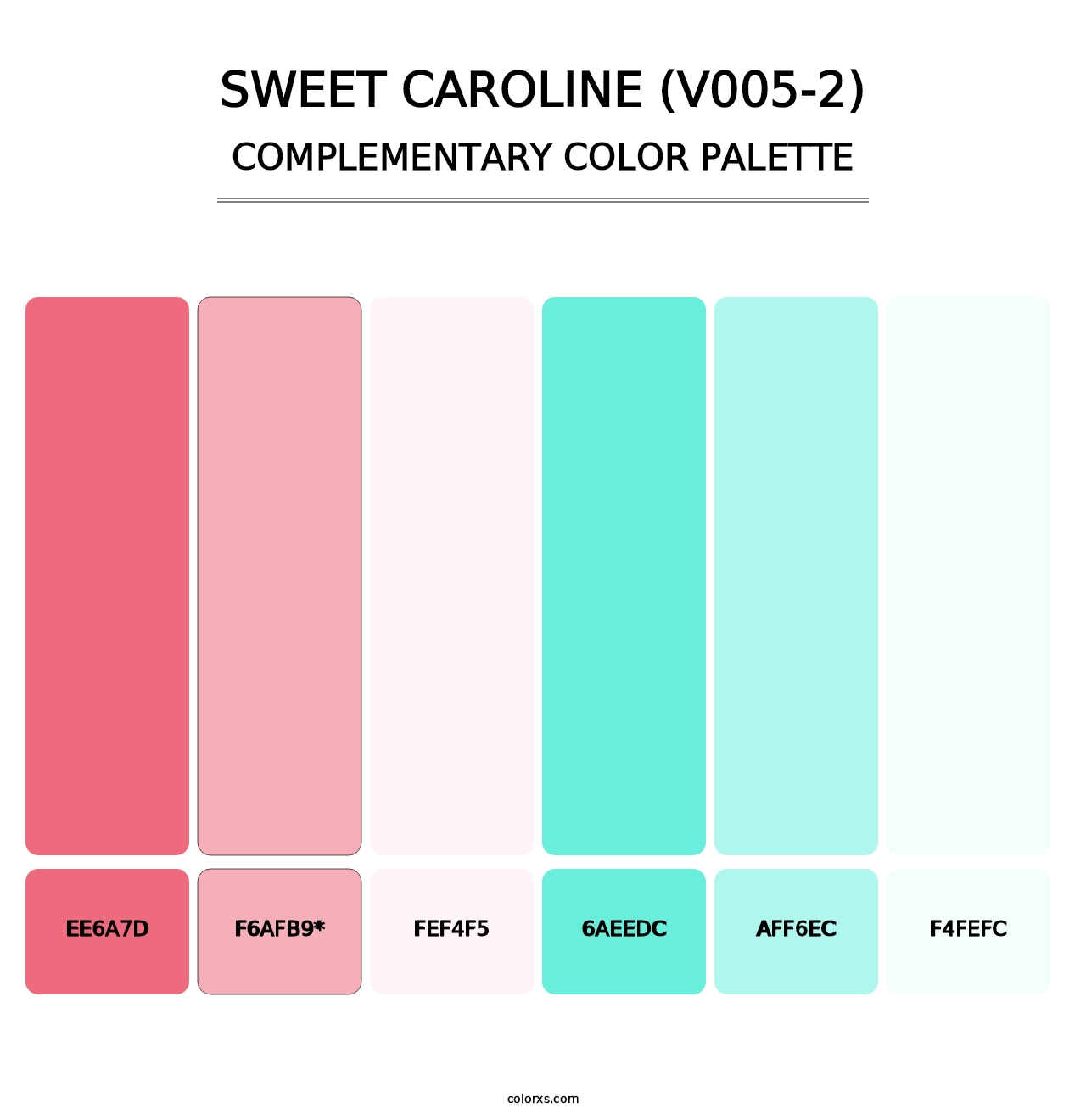 Sweet Caroline (V005-2) - Complementary Color Palette